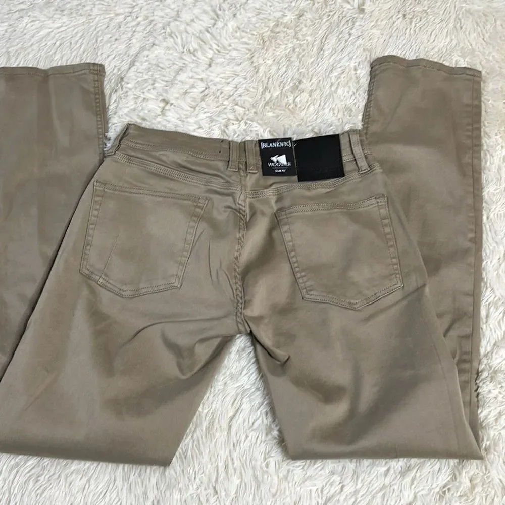 Blank NYC Wooster Slim Fit Jeans NWT Size 28 Tan